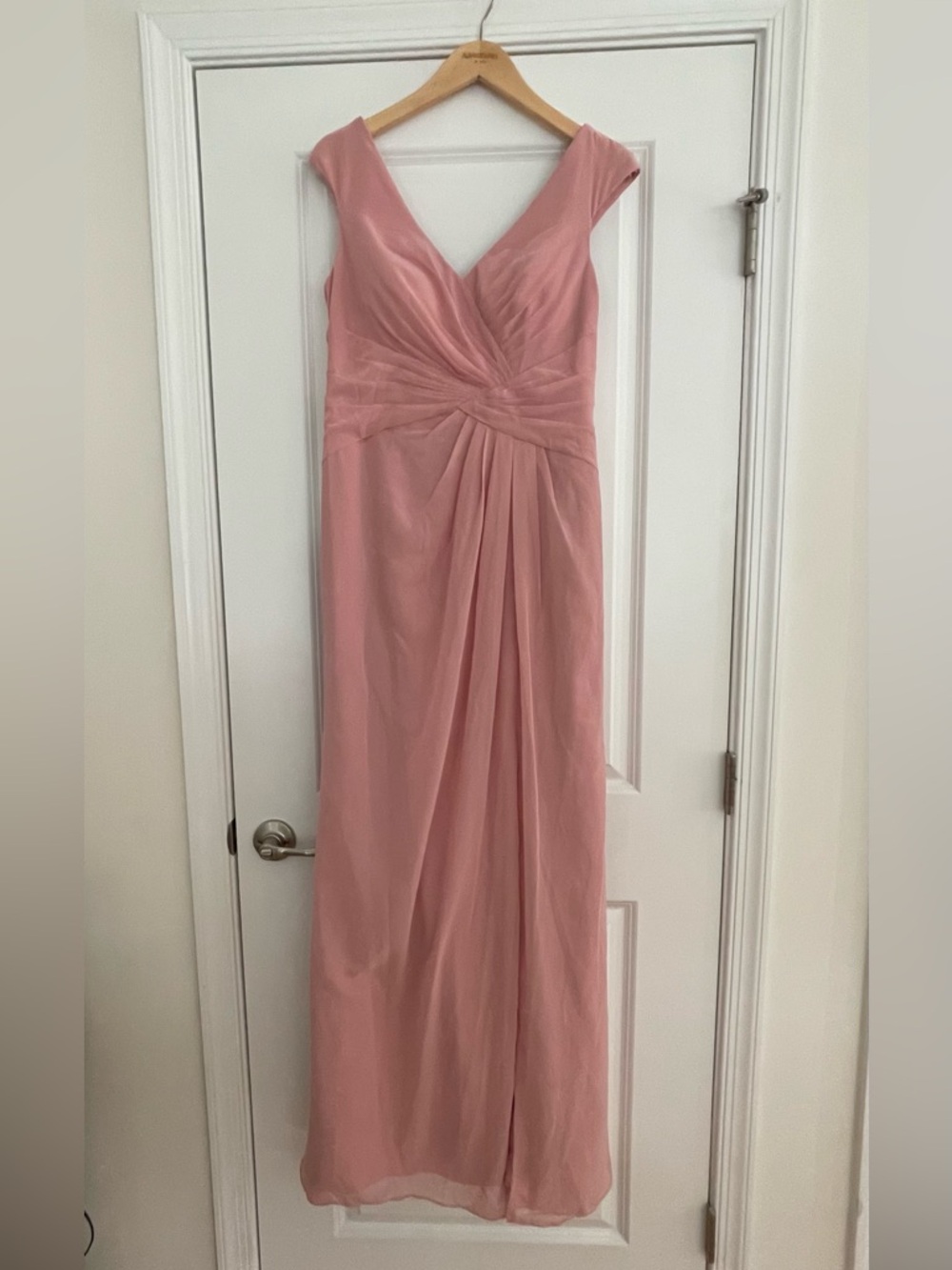 Azazie Rosette V-Neck Maxi Dress